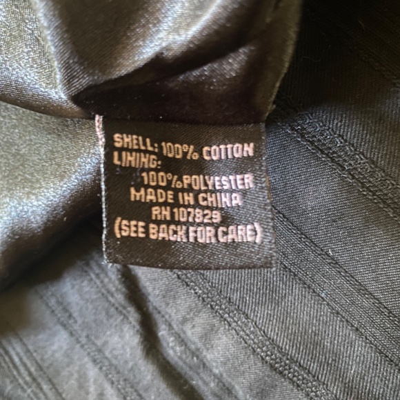 SASHIMI Black on Black Pinstripe Double Breasted Lined Blazer w/Pockets Size Lg - Picture 15 of 16